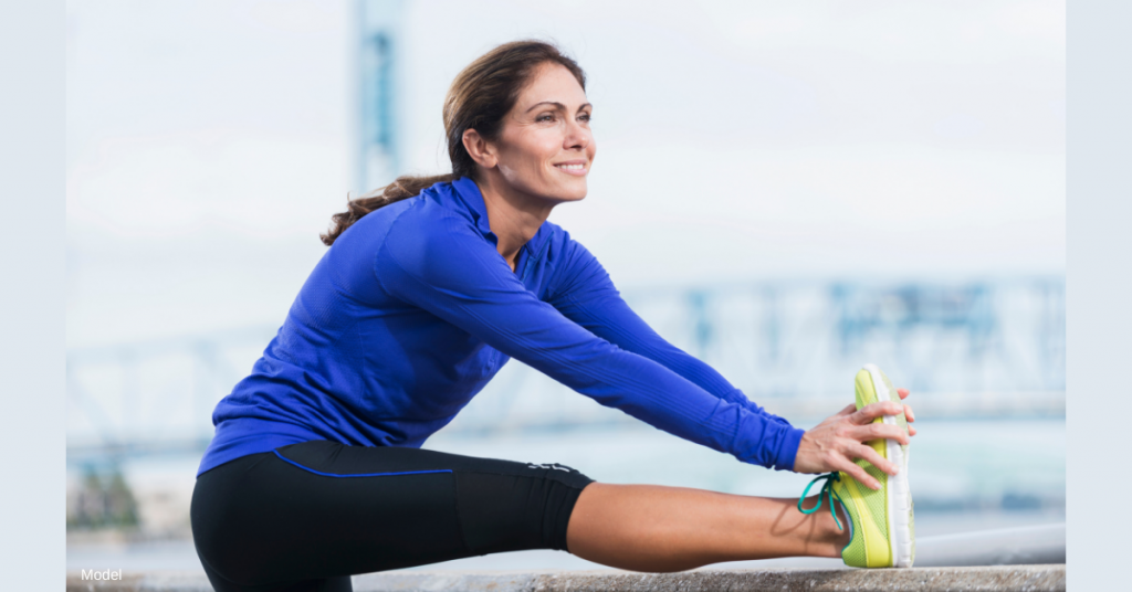 Woman considering a healthy lifestyle in Worthington, OH.