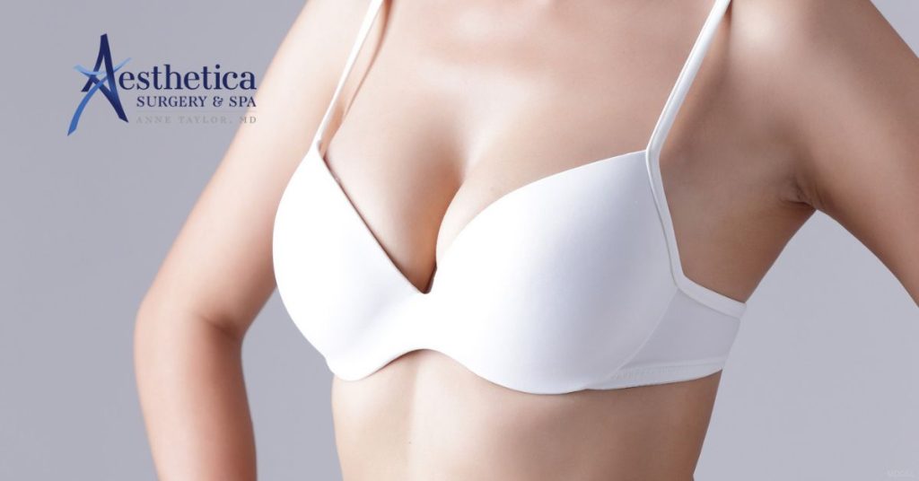 Woman confident in her breast augmentation choice (model)